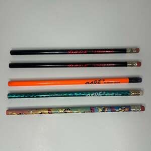 Lot of 5 Vintage D.A.R.E. Promotional Pencils Including Lion Character Design